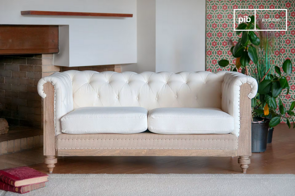 Canape Chesterfield style scandinave