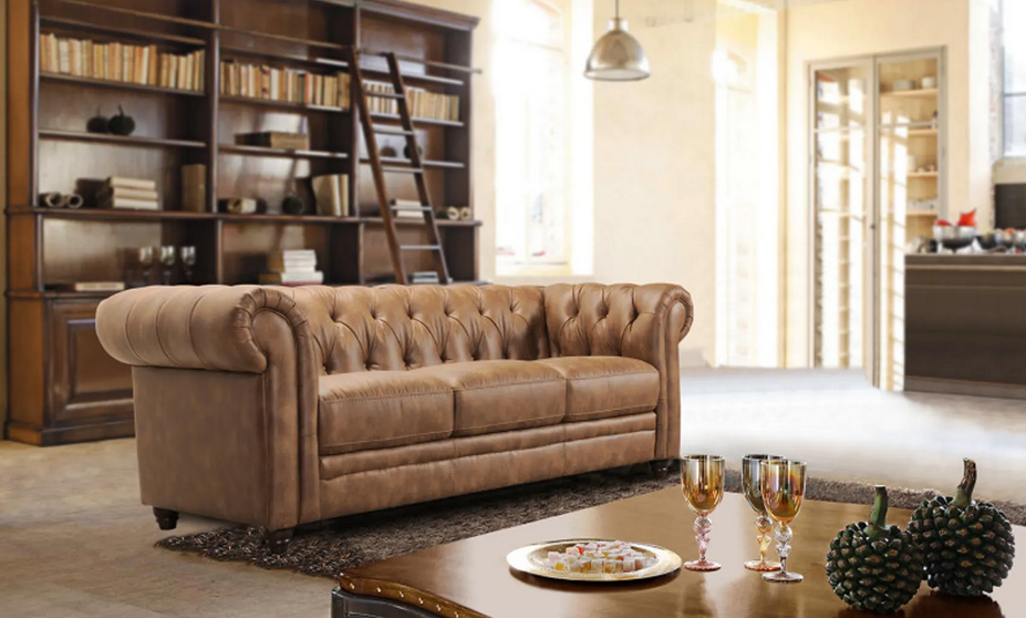 canape capitonne Chesterfield