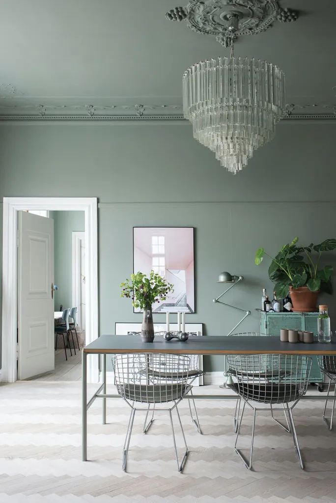 decoration interieur vert deau salon